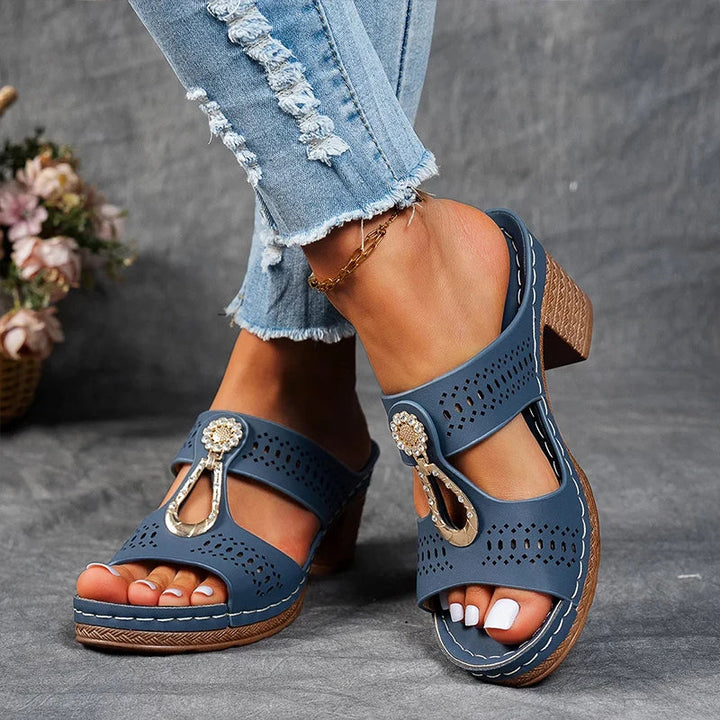 Winters Rhinestone Wedge Sandals