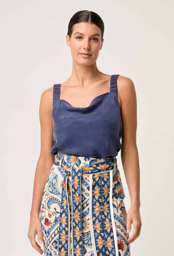 Delray Cupro Cami Top – Lapis