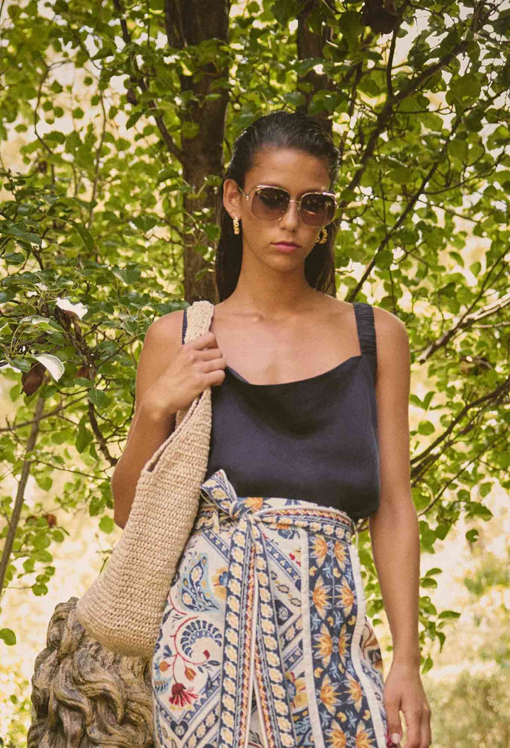 Delray Cupro Cami Top – Lapis