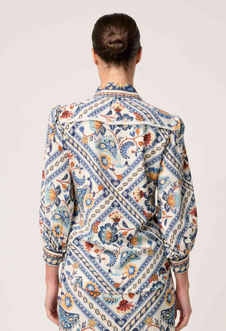 Alexis Linen Viscose Fringe Shirt