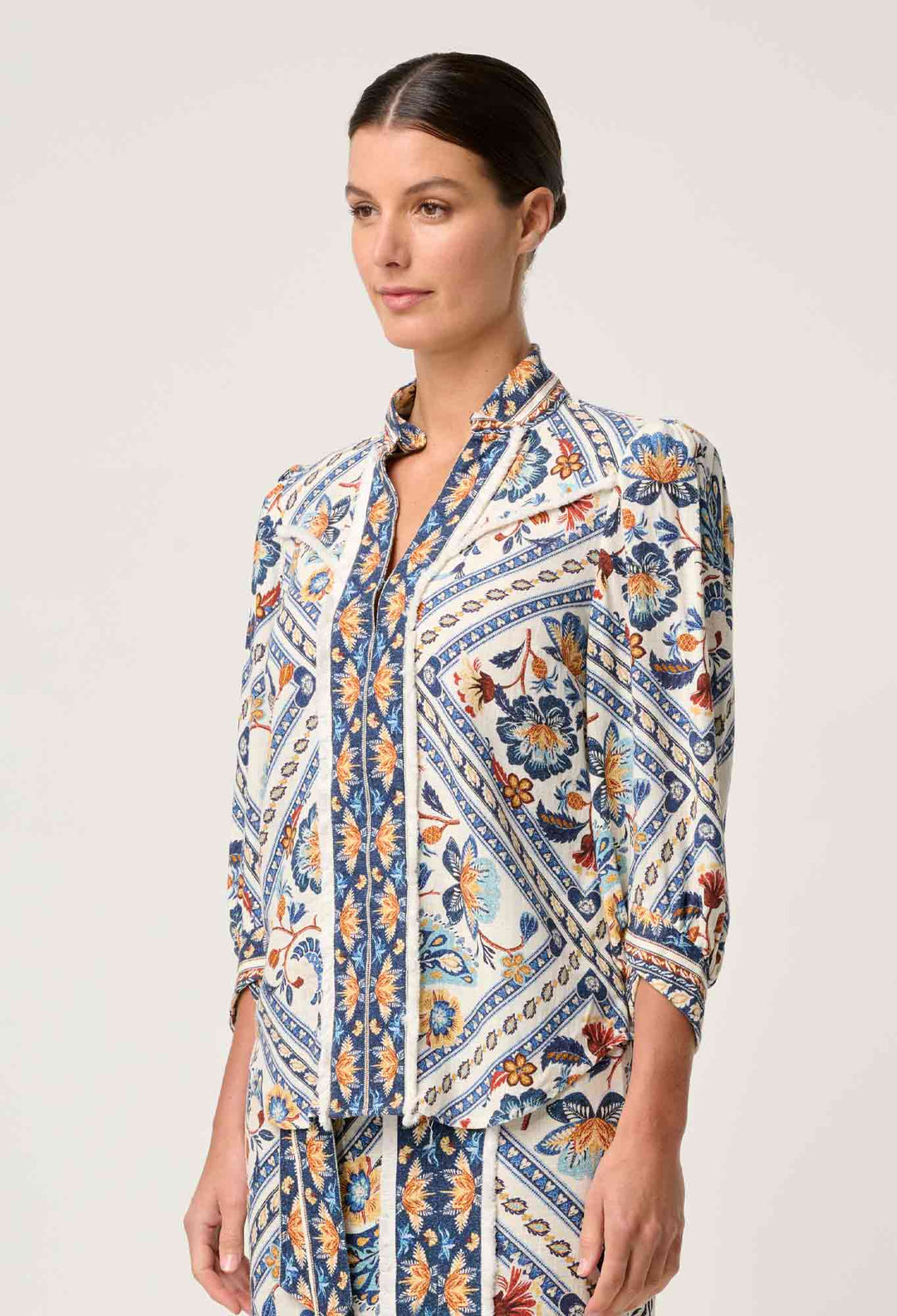 Alexis Linen Viscose Fringe Shirt