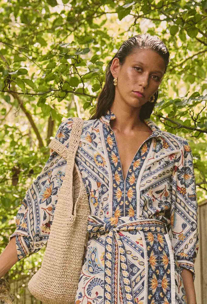 Alexis Linen Viscose Fringe Shirt