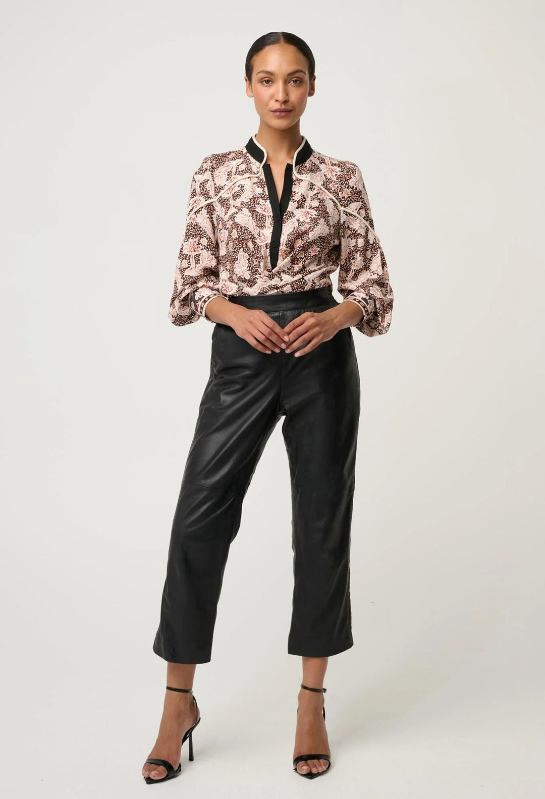 Harley Linen Viscose Rope Trim Shirt – Russet Palm
