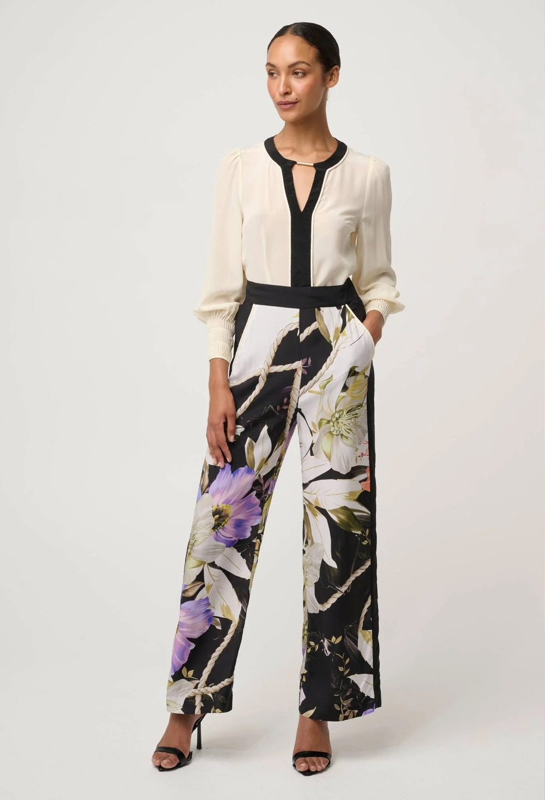 Iris Cloud Pleated Cuff Silk Blouse