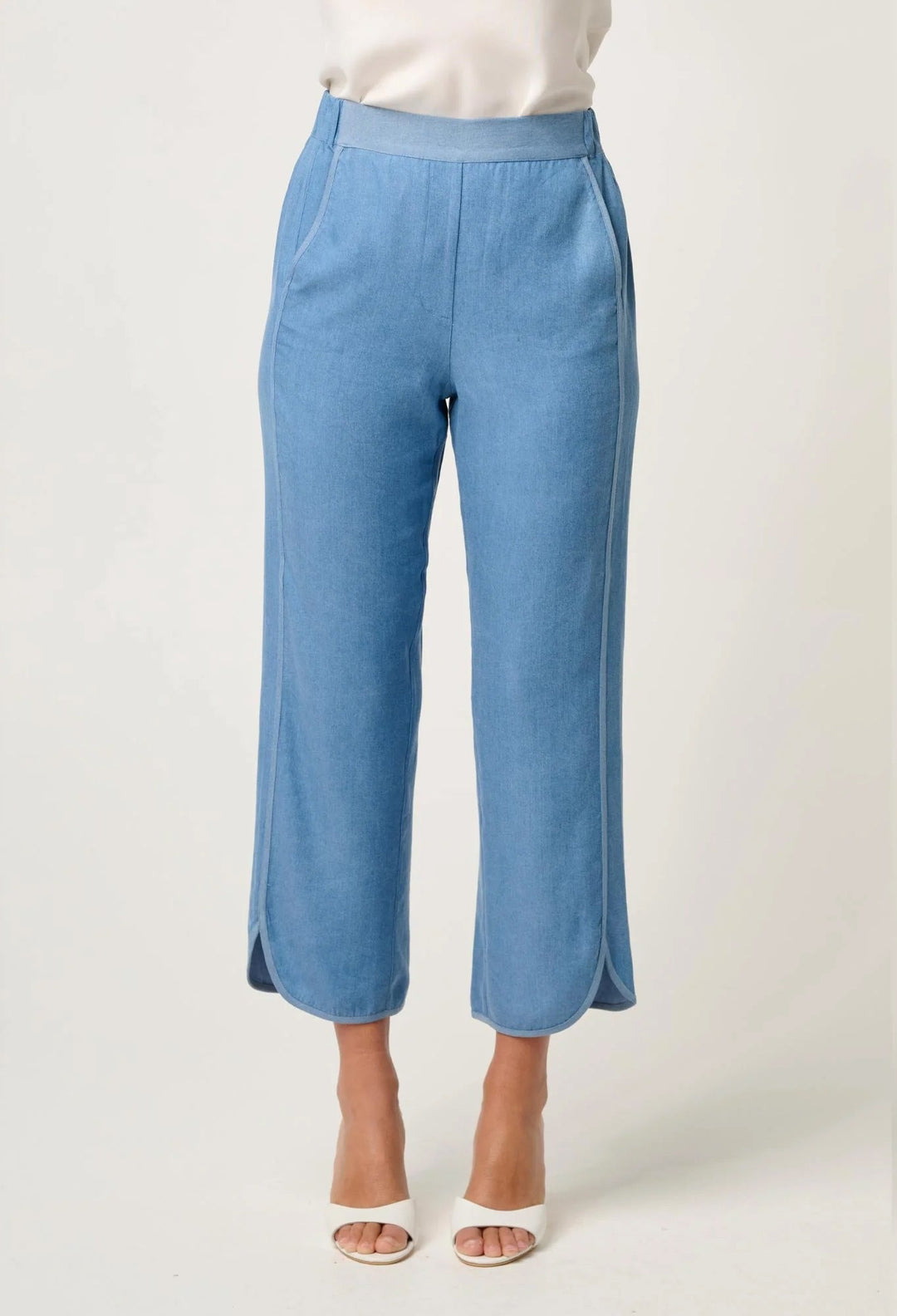 Astra High Waist Pants – Ash Blue