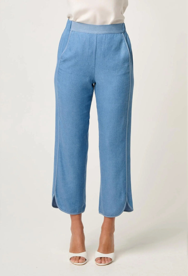 Astra High Waist Pants – Ash Blue