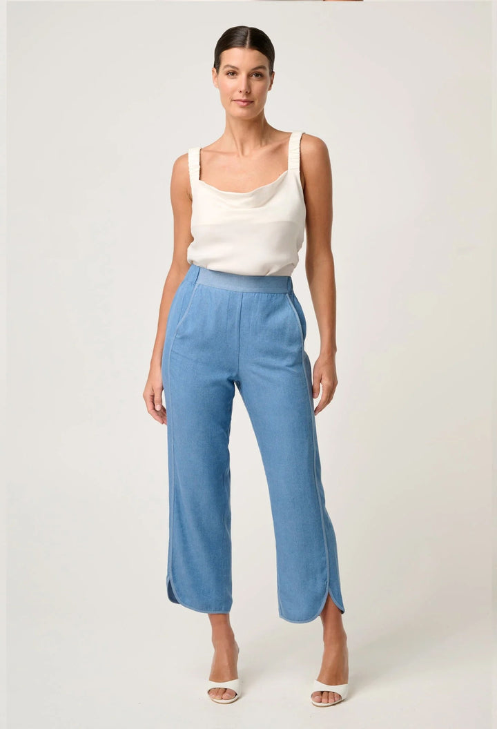 Astra High Waist Pants – Ash Blue