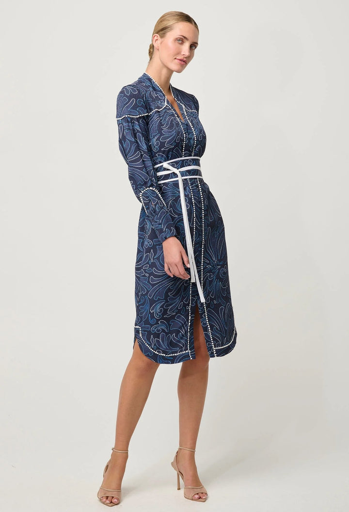 Adela Lace Trim Curve Hem Dress – Altamira