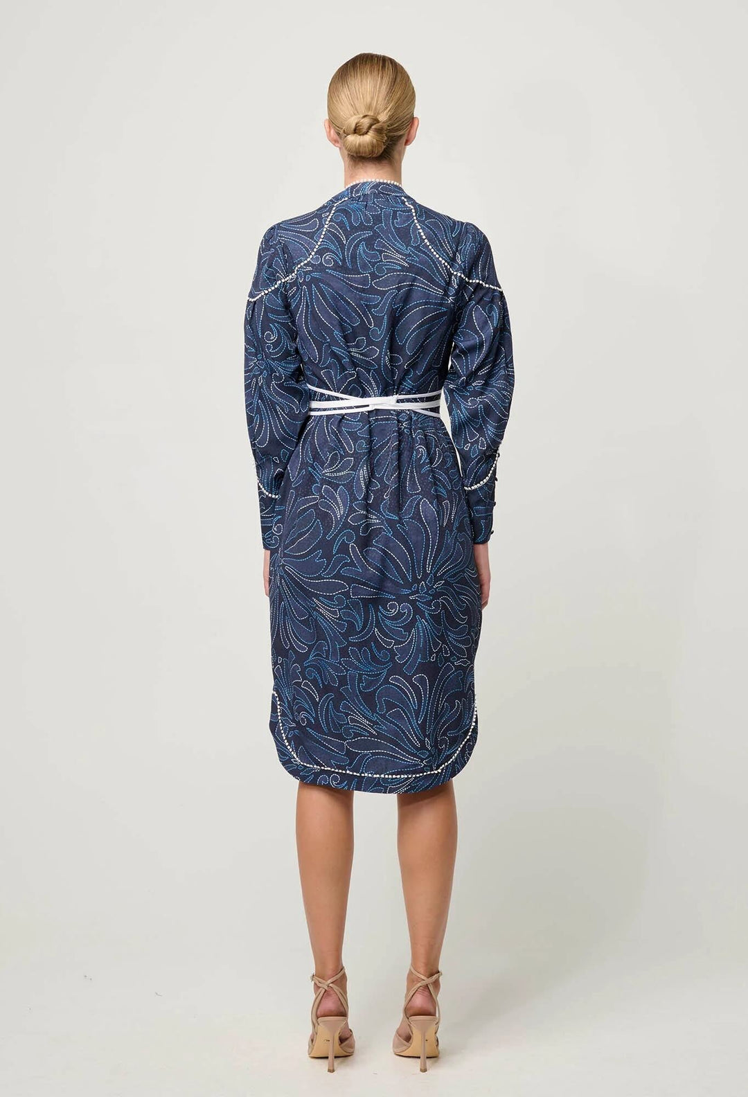 Adela Lace Trim Curve Hem Dress – Altamira