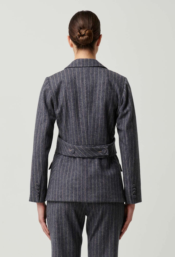 Oaklyn Panelled Stripe Blazer – Bluestone