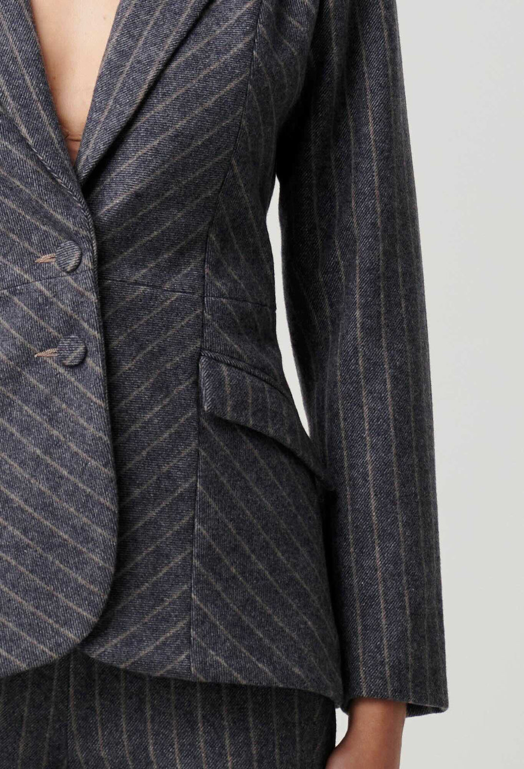 Oaklyn Panelled Stripe Blazer – Bluestone