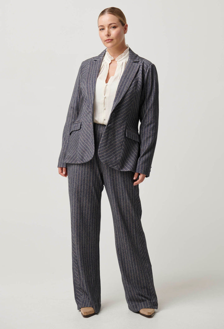 Oaklyn Panelled Stripe Blazer – Bluestone