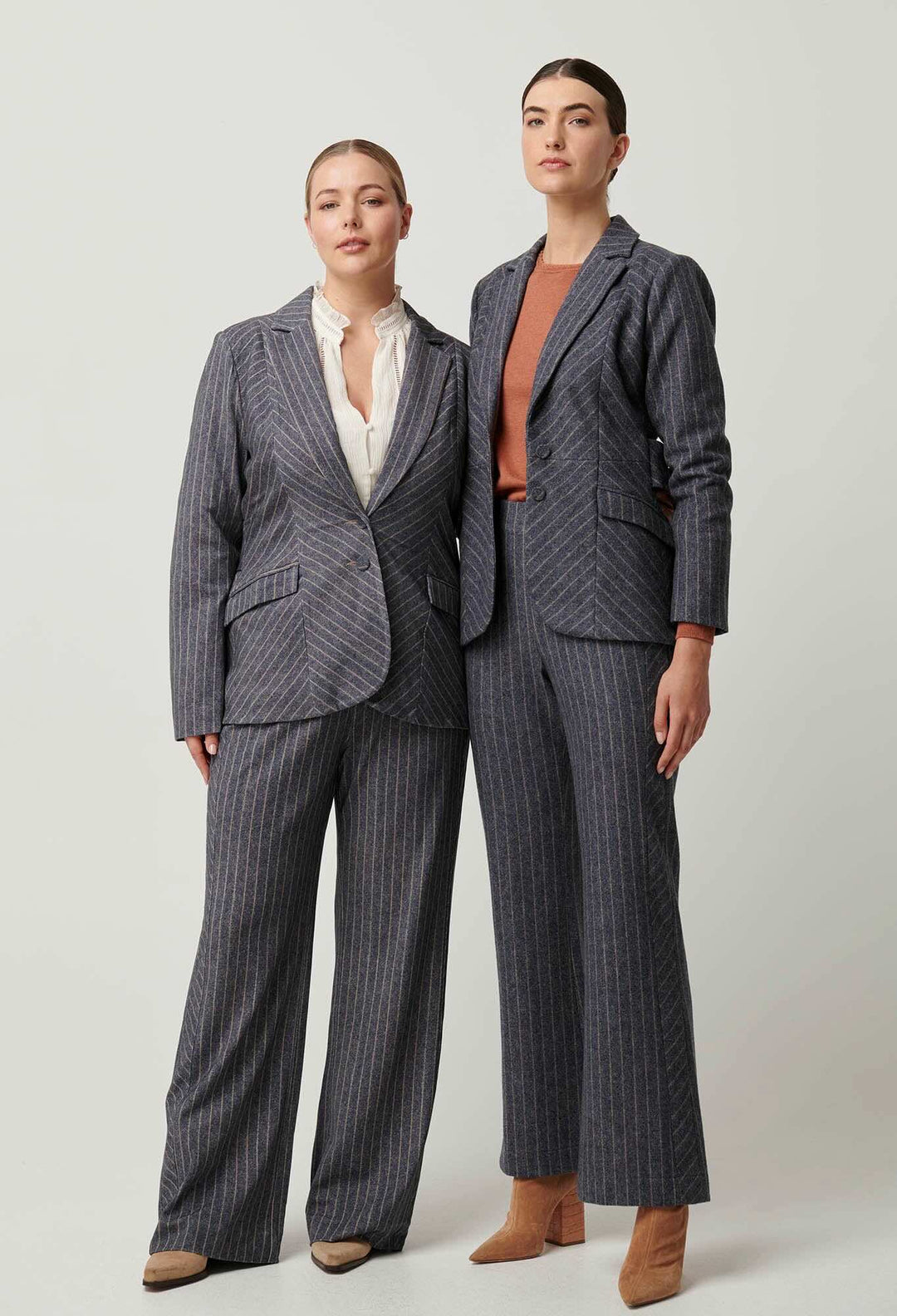 Oaklyn Panelled Stripe Blazer – Bluestone