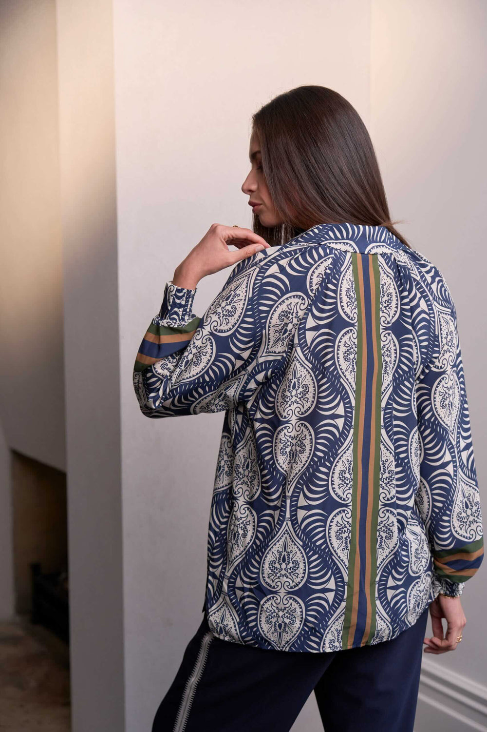 Opaline Top - Indigo Multi