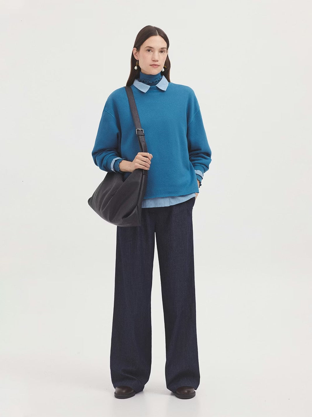 Darted Blue Denim Jean