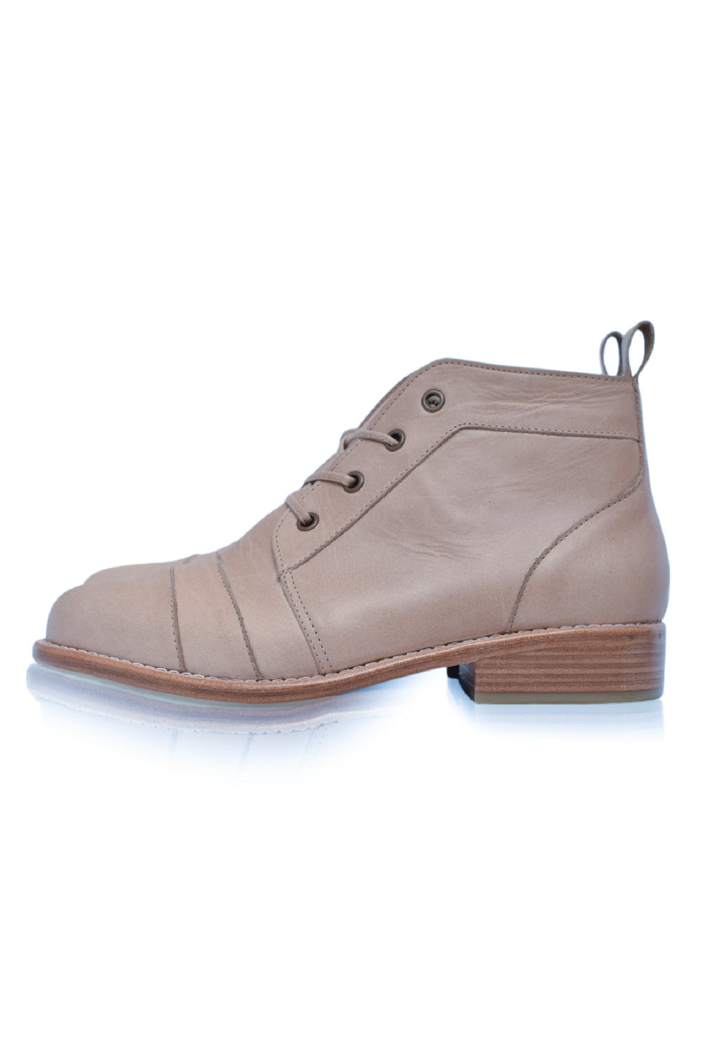 Womens Passage Lace-Up Leather Boots - Vintage Camel