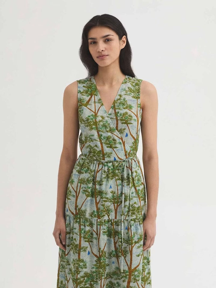 Pine Trees Print Dress