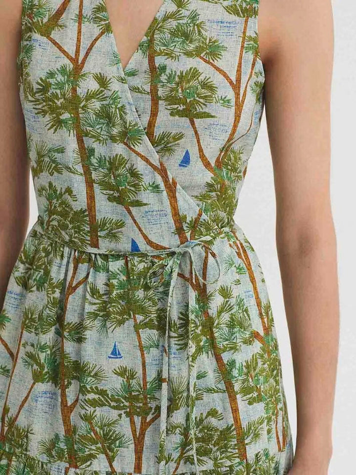 Pine Trees Print Dress