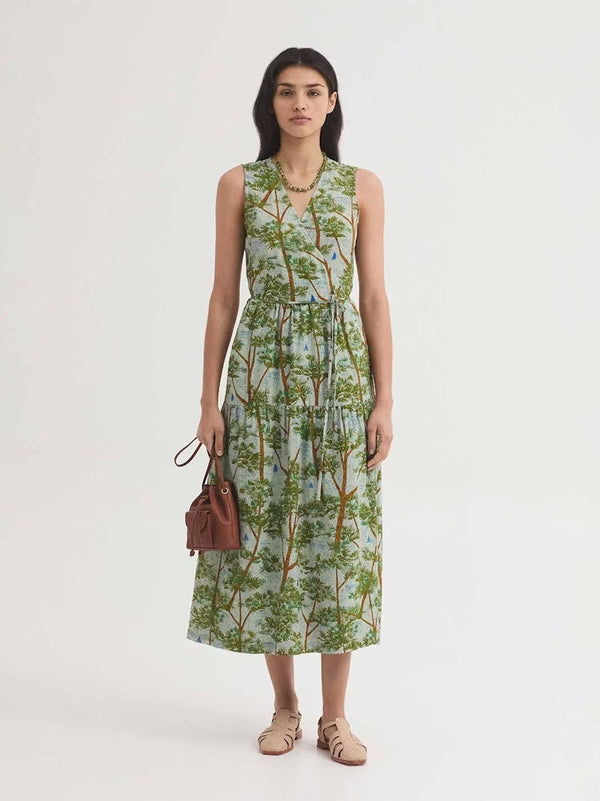 Pine Trees Print Dress