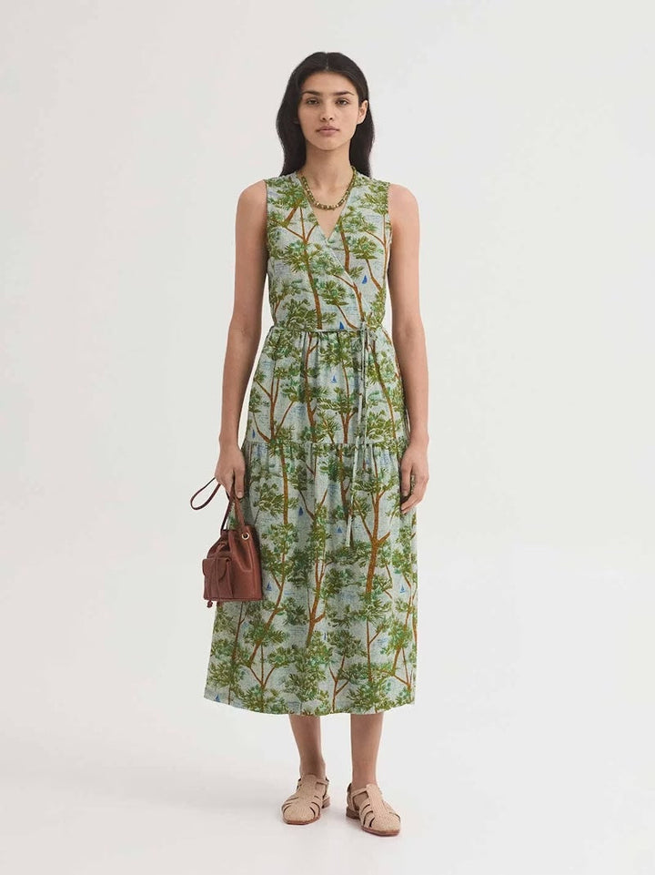 Pine Trees Print Dress
