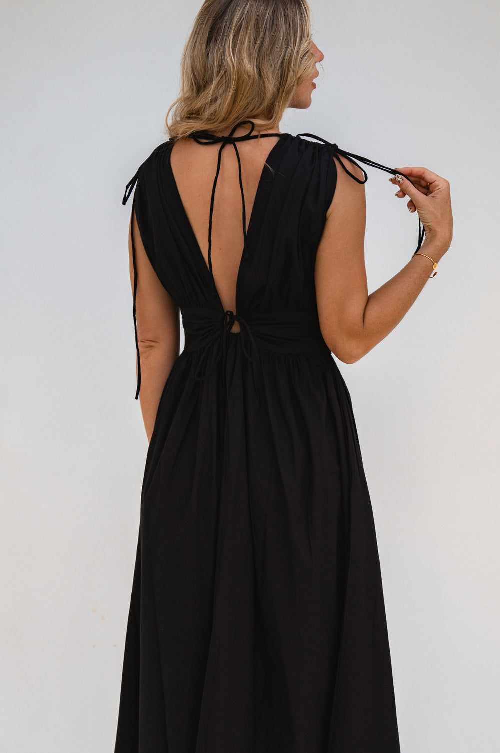 Womens Rafina Goddess Cotton Maxi Dress - Aegean