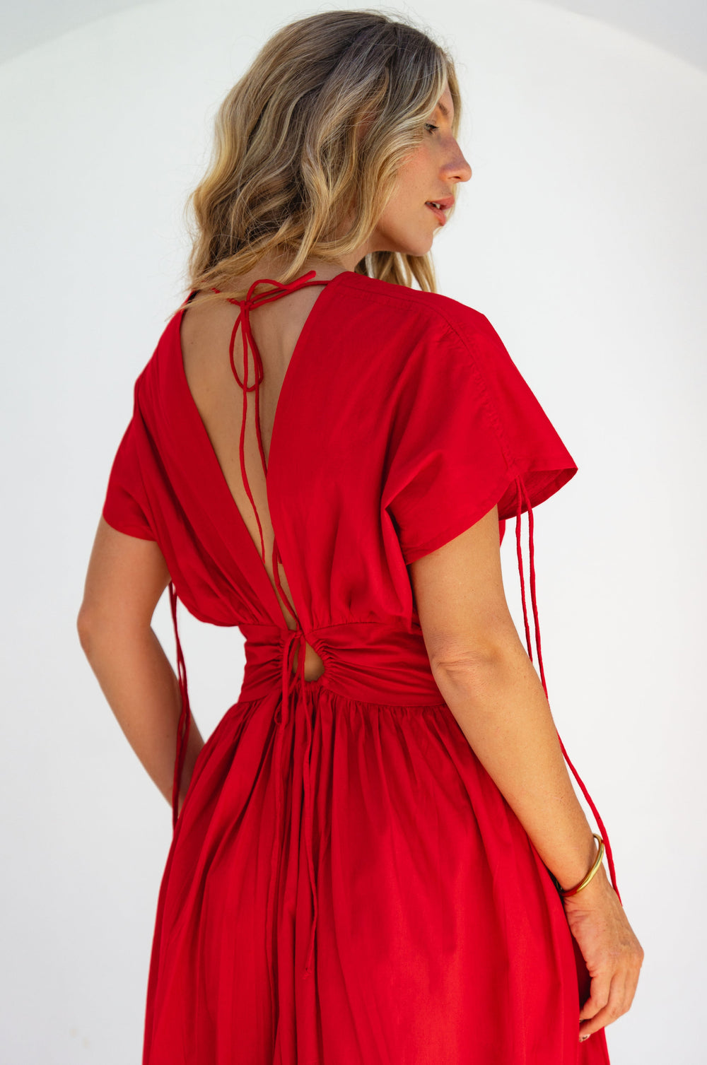 Womens Rafina Goddess Cotton Maxi Dress - Aegean