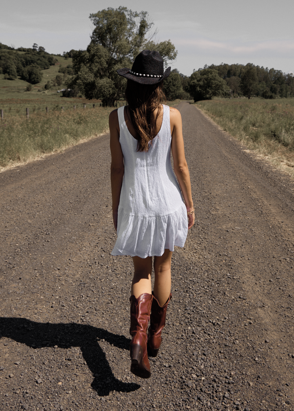 Womens Seersucker Mini Dress Focus June - White - AFENDS
