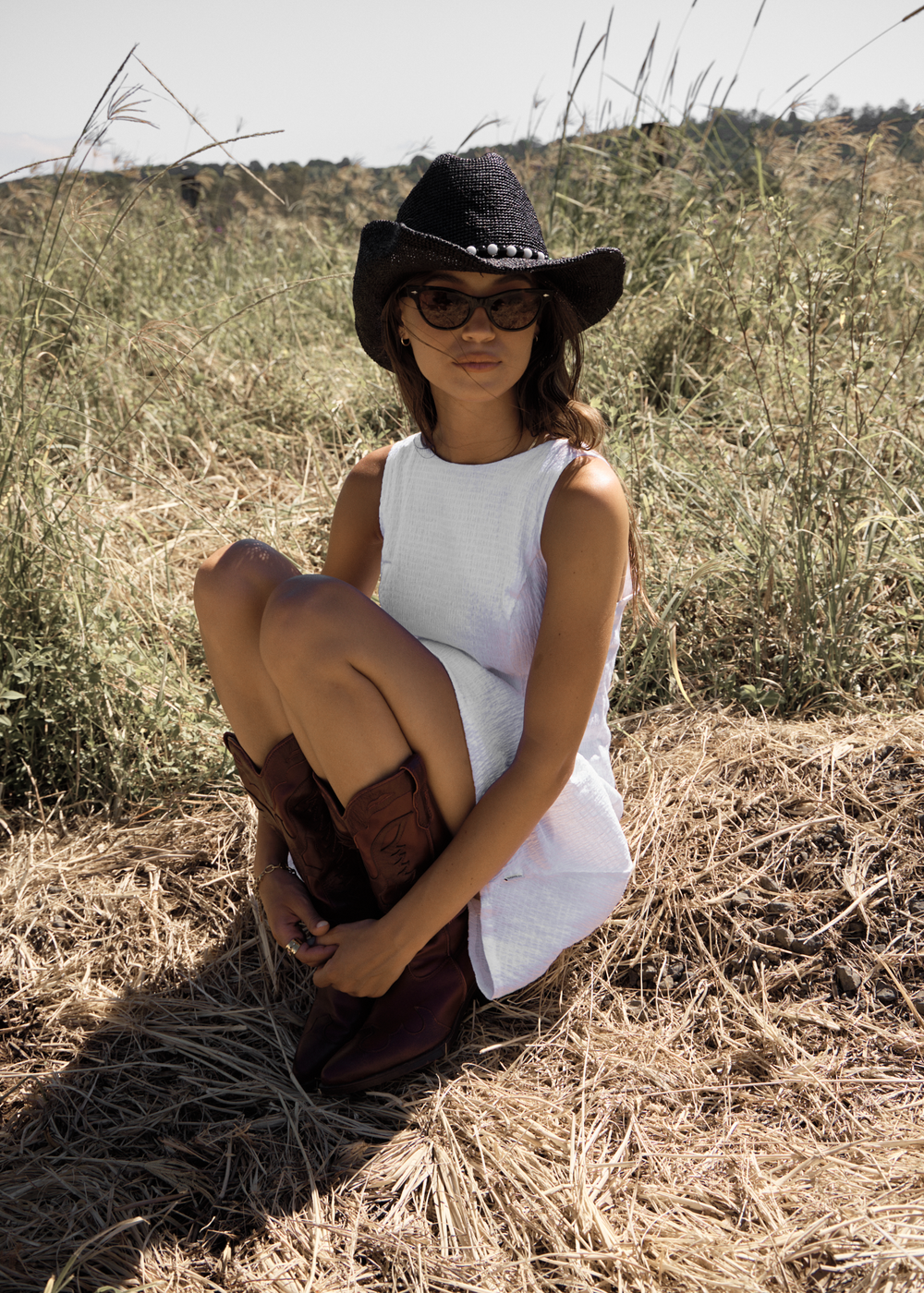 Womens Seersucker Mini Dress Focus June - White - AFENDS