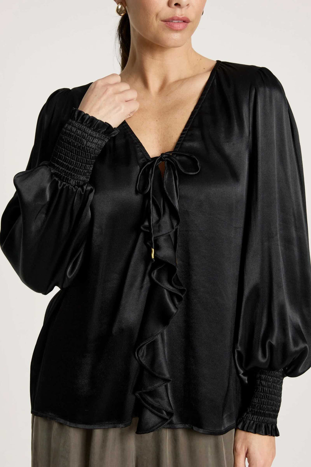 San Frill Top - Black