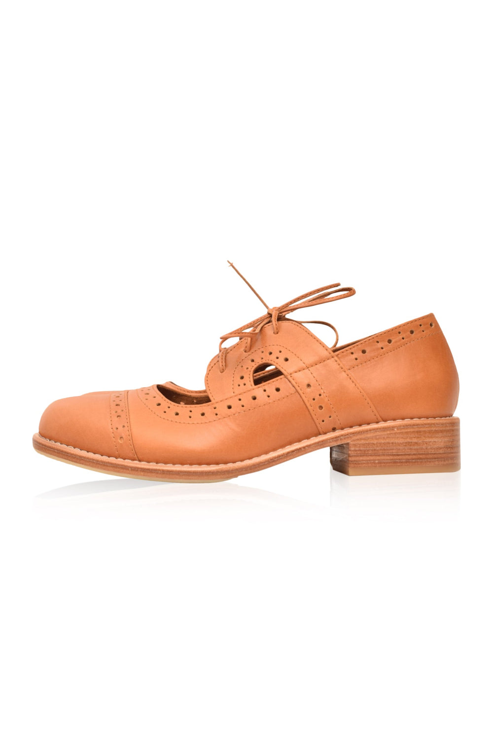 Womens Scandinavia Leather Oxfords - Dark Brown