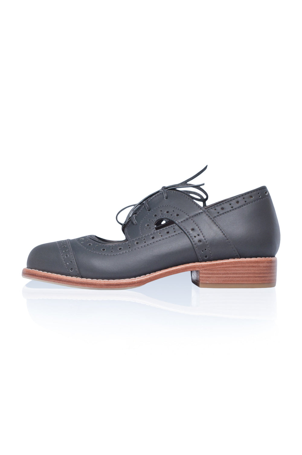 Womens Scandinavia Leather Oxfords - Black