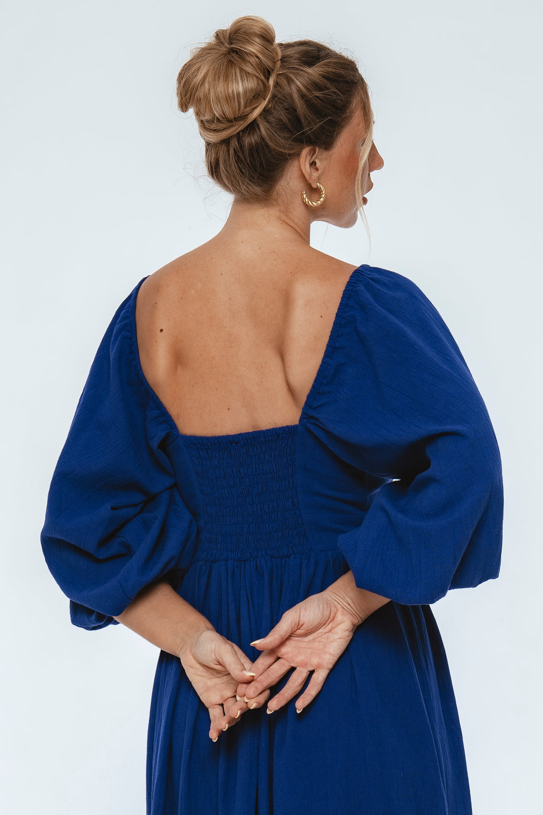 Genevieve Puff Sleeve Midi Dress