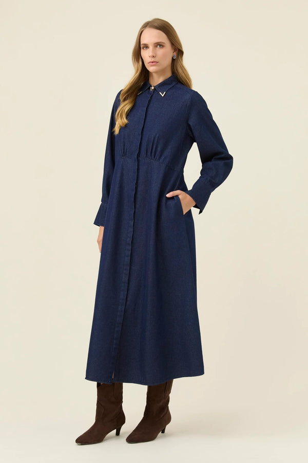 Sloane Denim Maxi Dress