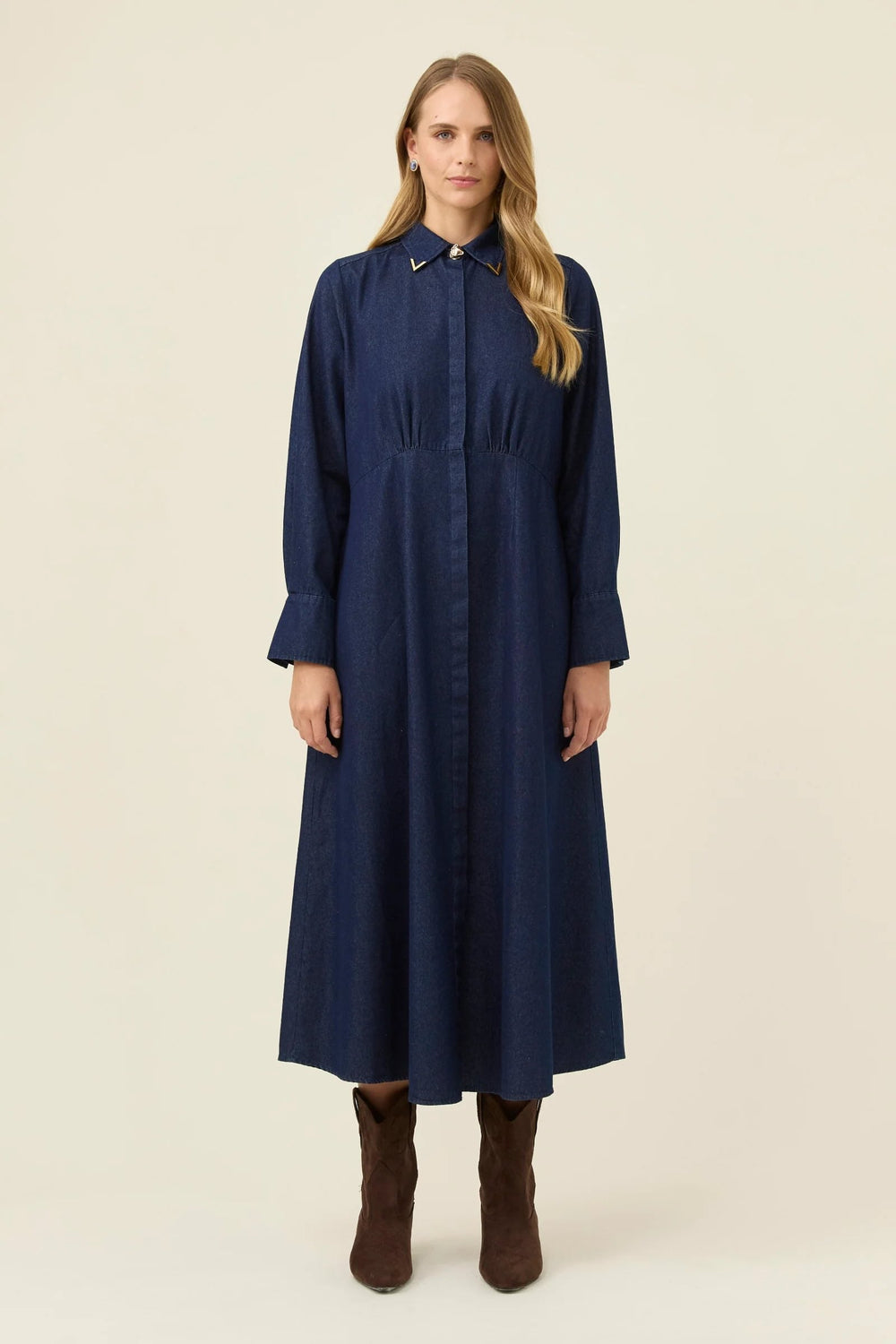Sloane Denim Maxi Dress