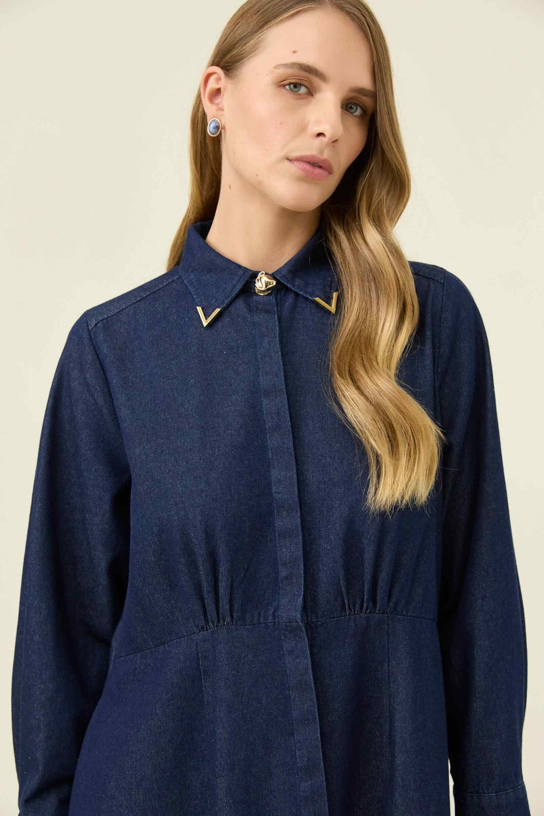 Sloane Denim Maxi Dress