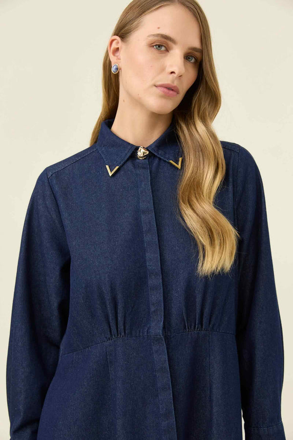 Sloane Denim Maxi Dress