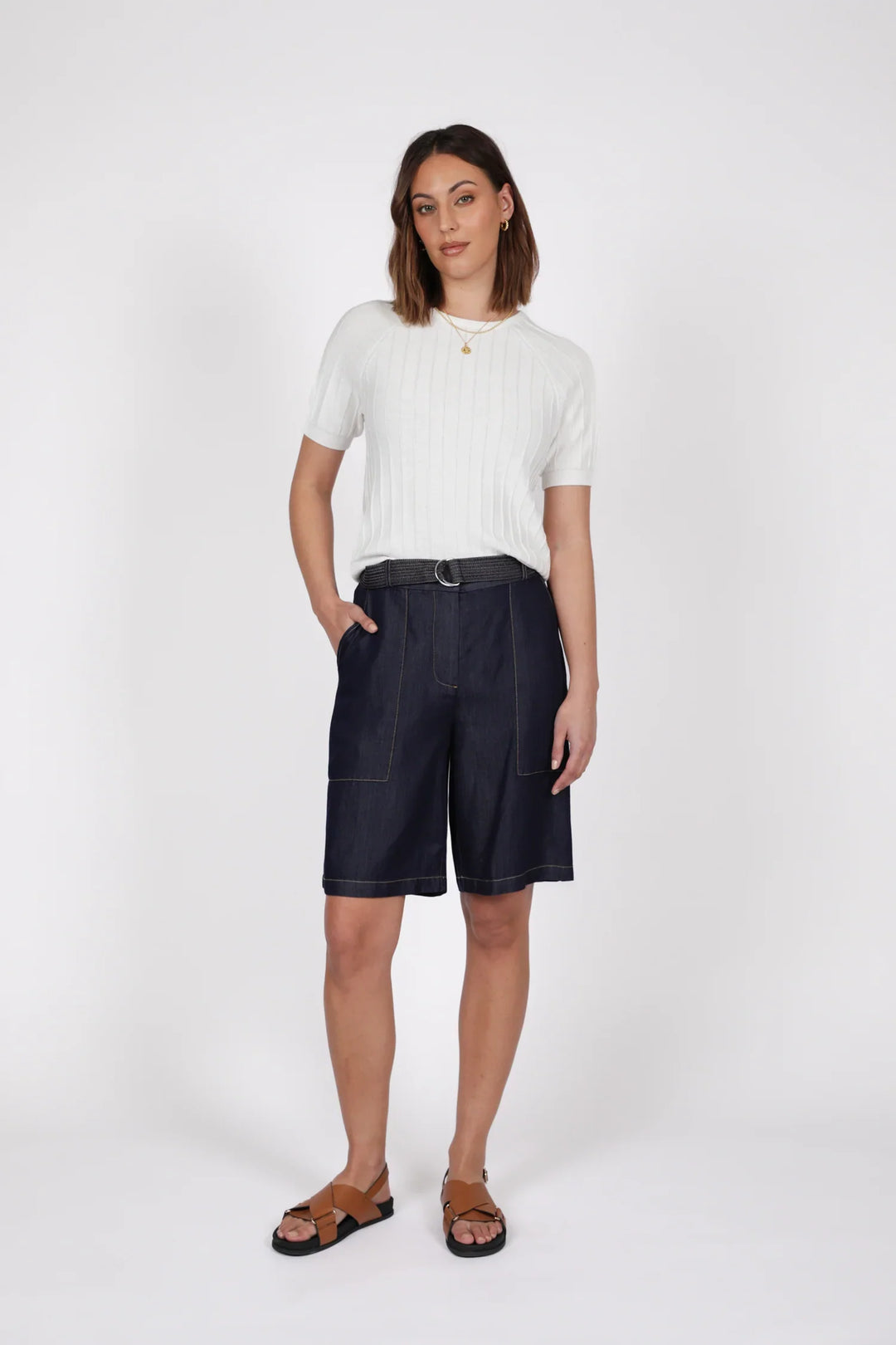 Soleil Knit Tee – Ivory