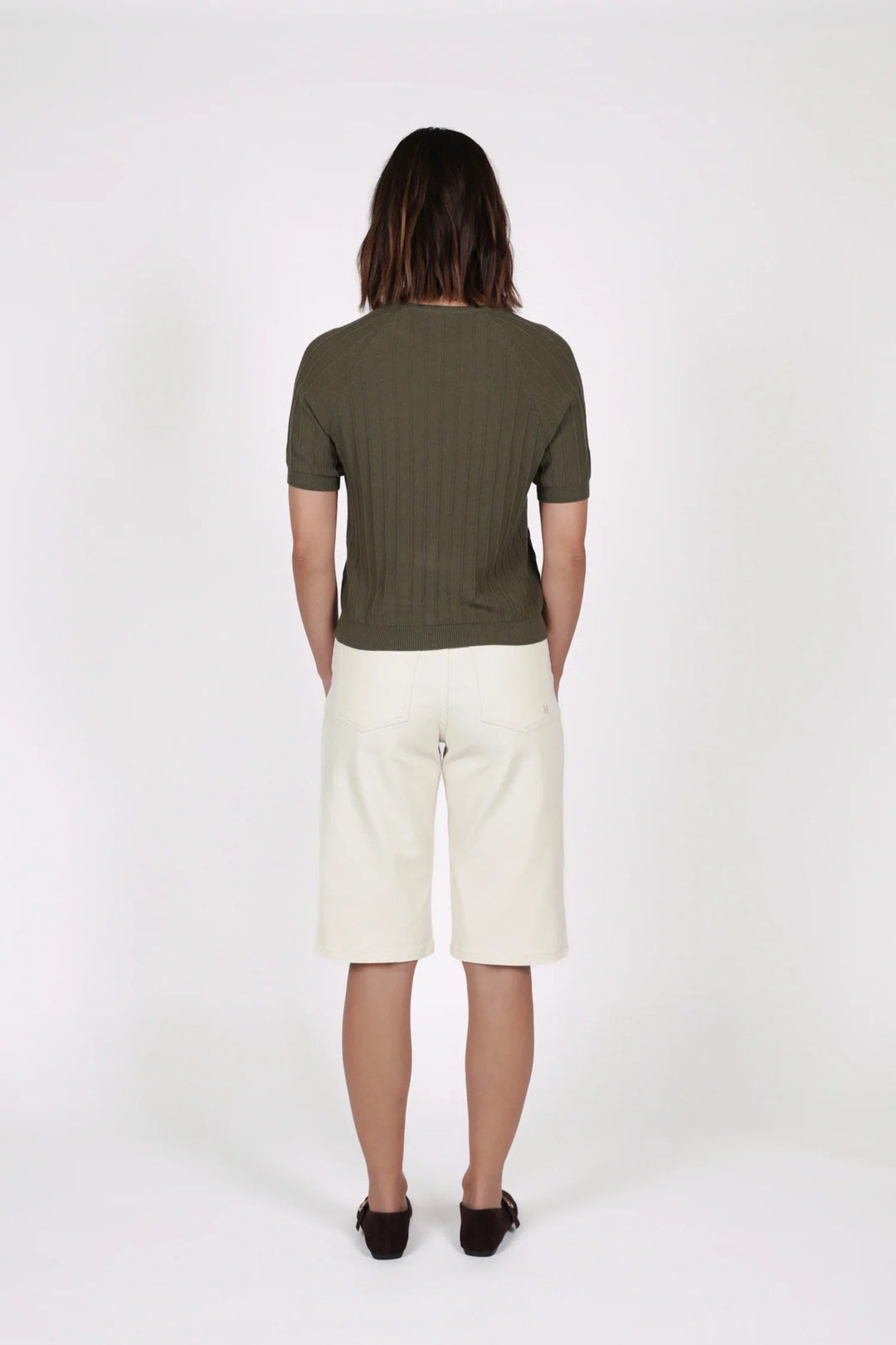 Soleil Knit Tee – Olive