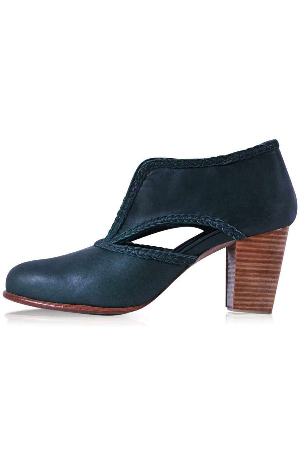 Womens Spirit Walker Leather Heel Booties - Light Tan