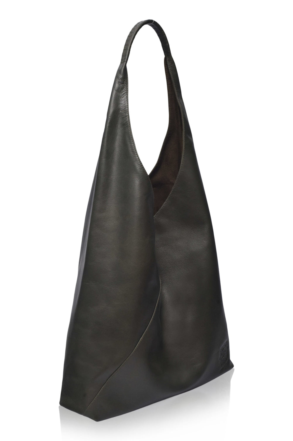 Womens Sueno Slouchy Leather Bag - Khaki Green