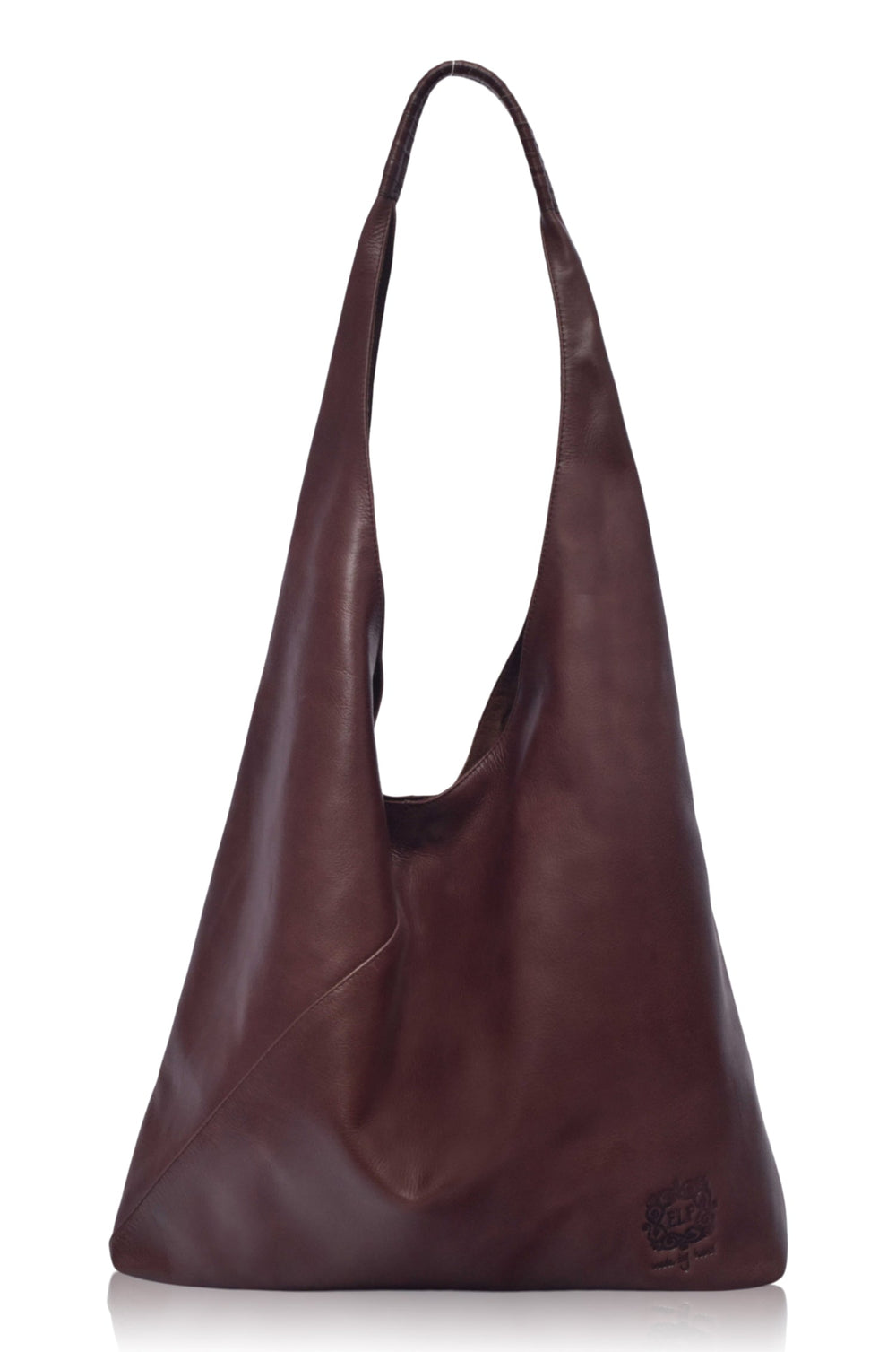 Womens Sueno Slouchy Leather Bag - Dark Brown
