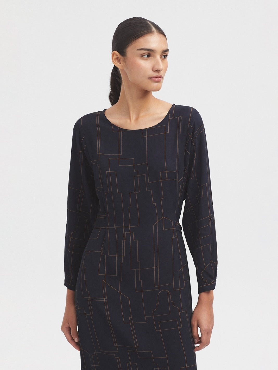 Skyline Long Dress – Navy
