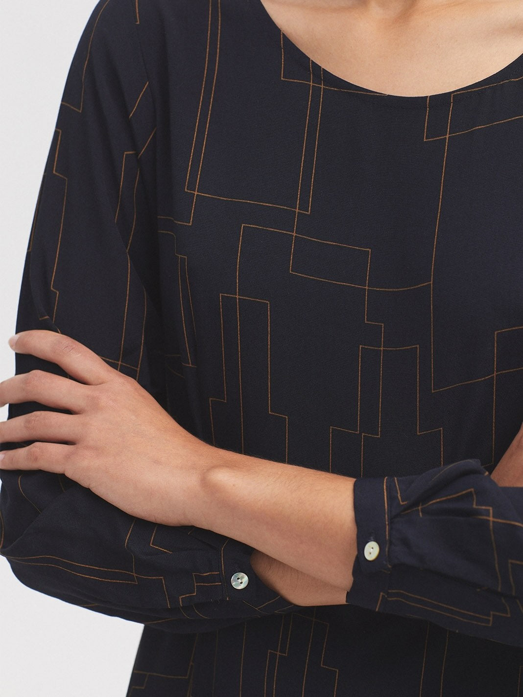 Skyline Long Dress – Navy