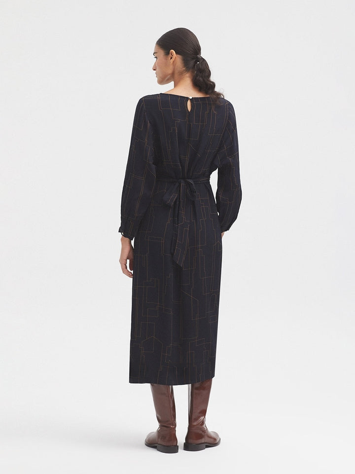 Skyline Long Dress – Navy