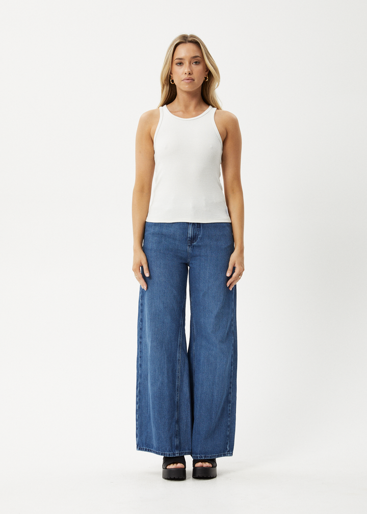 Lydia Rib Singlet – White