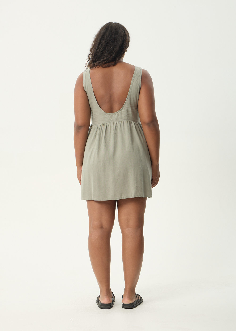 Womens Mini Dress Jesse - Olive - AFENDS