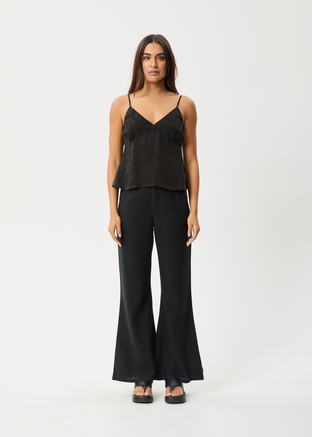 Womens Cupro Cami Top Gemma - Black - AFENDS
