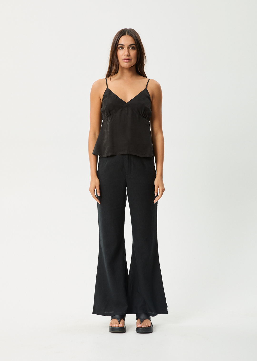Gemma Cupro Cami Top – Black