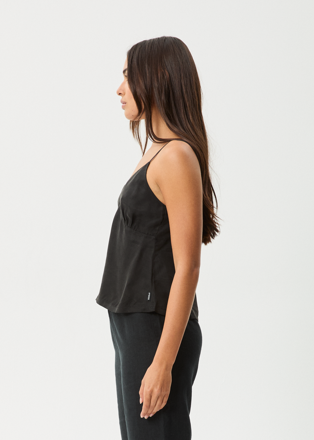 Womens Cupro Cami Top Gemma - Black - AFENDS