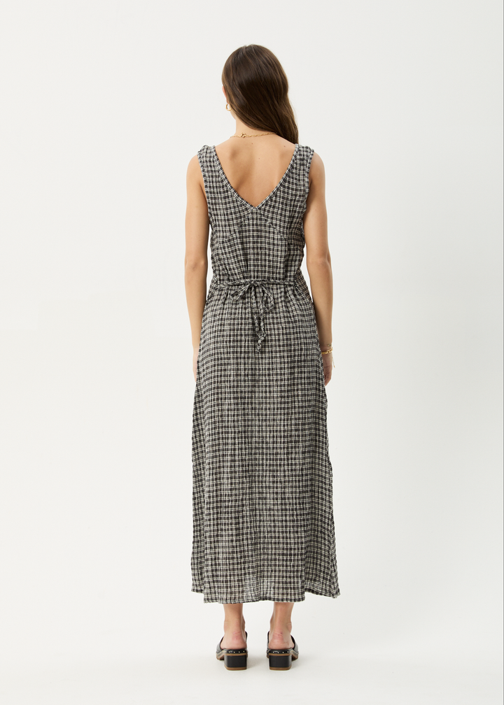 Tully Seersucker Maxi Dress – Steel Check